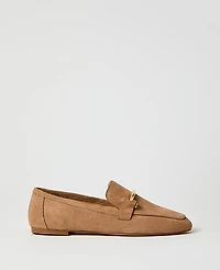 Ann Taylor Chain Embellished Suede Loafer Women's