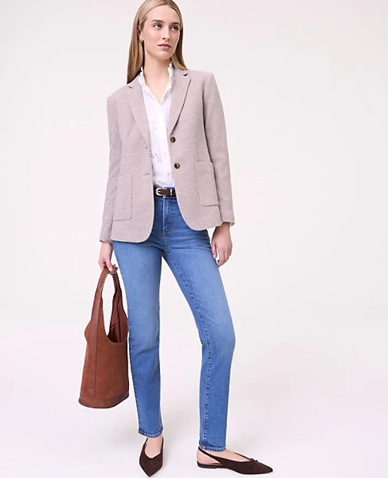 Ann Taylor The Petite Slim Jean Luxe Medium Wash Women's