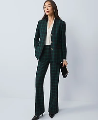 Ann Taylor The Petite Jayne Trouser Plaid Rainforest Women's