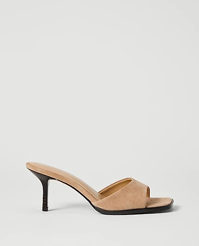 Ann Taylor Suede Mule Sandal Women's
