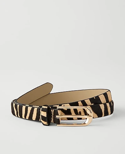 Ann Taylor Haircalf Belt Size Medium Black Women's