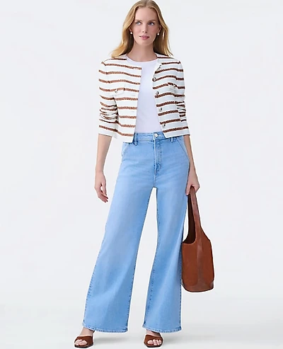 Ann Taylor The Petite Denim Trouser Light Wash Indigo Women's