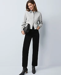 Ann Taylor Petite Weekend Stretch Velvet Pant Black Women's