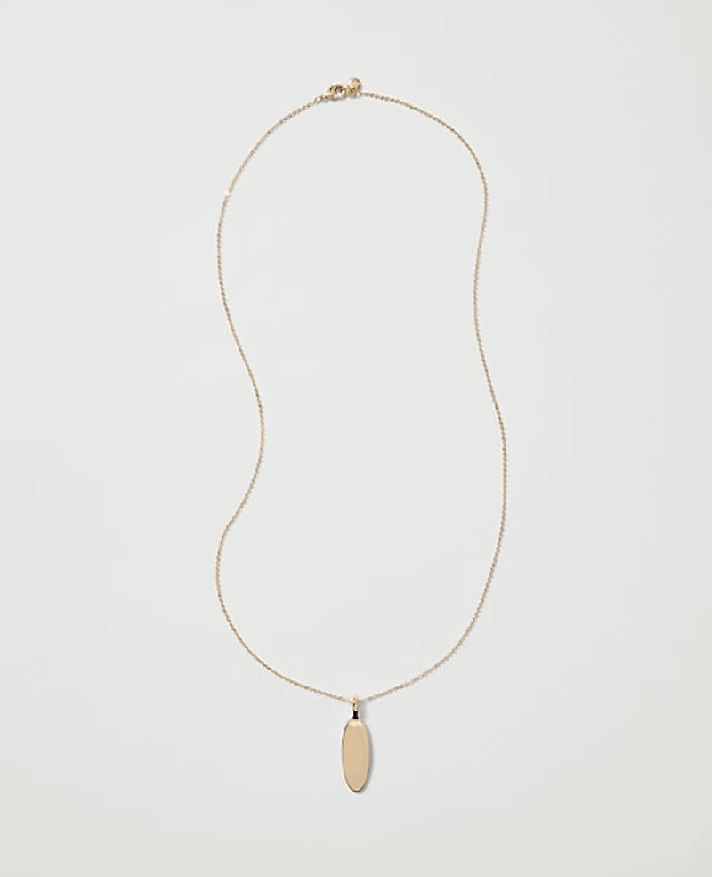 Ann Taylor Metal Pendant Necklace Goldtone Women's
