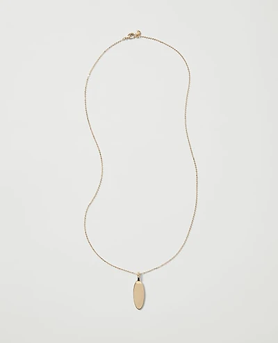 Ann Taylor Metal Pendant Necklace Goldtone Women's