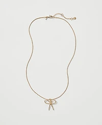 Ann Taylor Metal Bow Pendant Necklace Women's