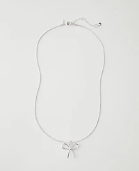 Ann Taylor Metal Bow Pendant Necklace Women's