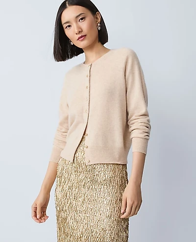 Ann Taylor Cashmere Ann Cardigan Size 2XL Oatmeal Women's