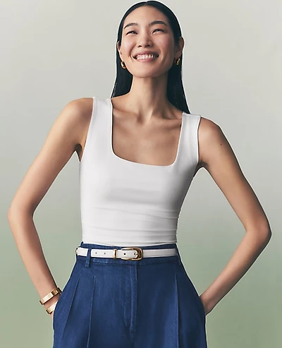 Ann Taylor Petite Square Neck Tank Top Women's
