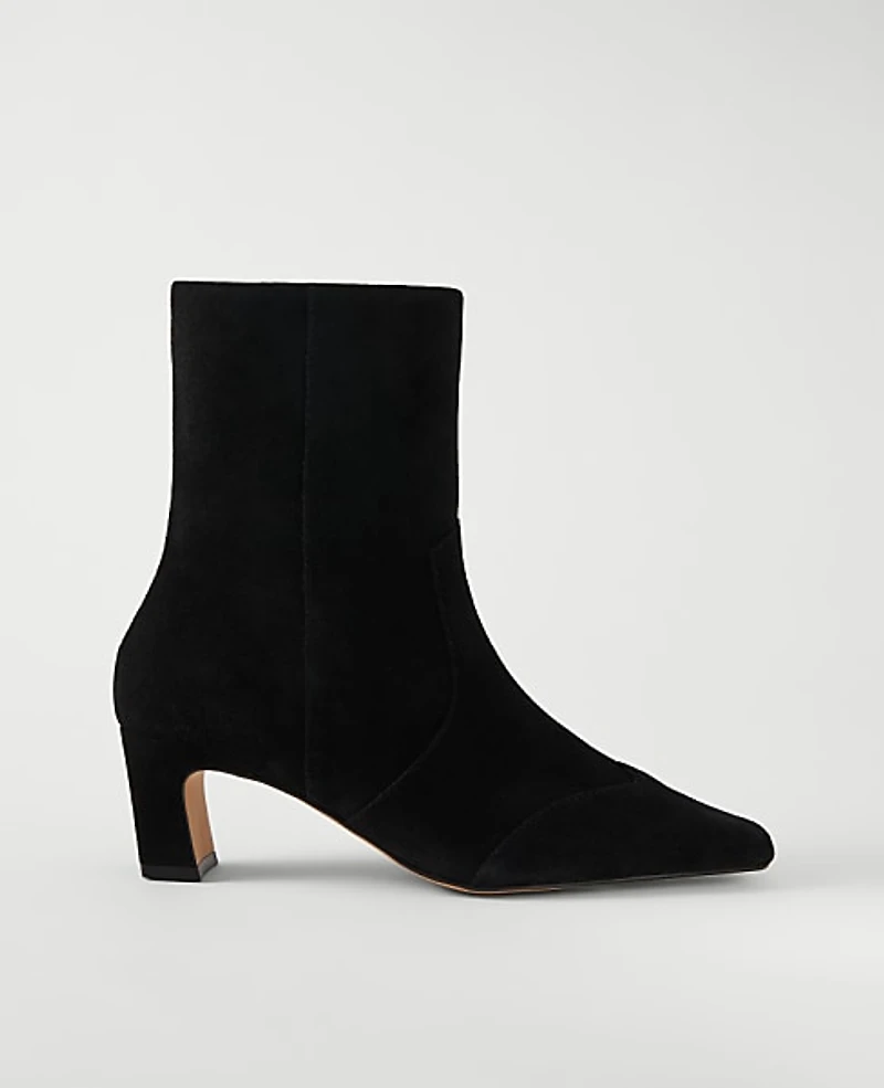 Ann Taylor Suede Skinny Heel Bootie Women's