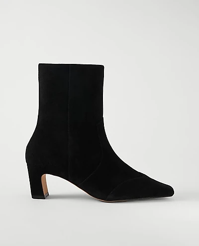 Ann Taylor Suede Skinny Heel Bootie Women's