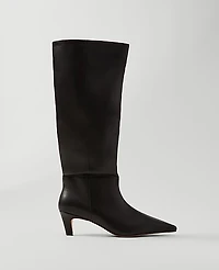 Ann Taylor Leather Tall Boot 8 Black Women's