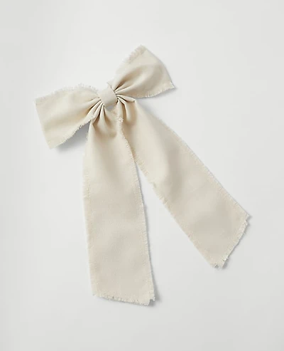 Ann Taylor Weekend Collection Bow Barrette Ivory Women's
