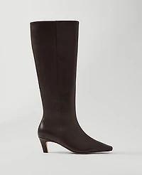 Ann Taylor Skinny Heel Leather Tall Boot Carob Women's