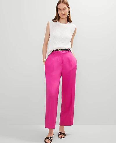 Ann Taylor The Petite Relaxed Ankle Pant Size 6 Rose Violet Women's