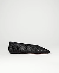 Ann Taylor Mesh Ballet Flat Size 6 Black Women's