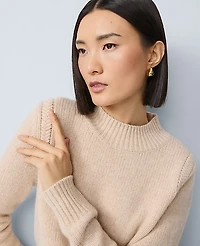 Ann Taylor Cashmere Mock Neck Sweater Women's