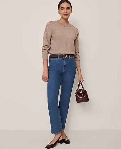Ann Taylor The Boot Crop Jean Size 4 Modern Indigo Wash Women's
