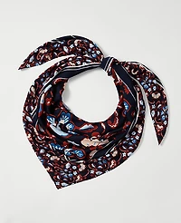Ann Taylor Floral Square Scarf Night Sky Women's