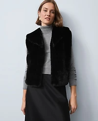 Ann Taylor Faux Fur Vest Women's