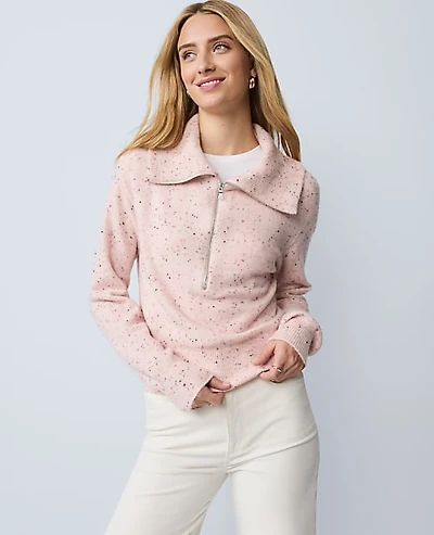 Ann Taylor Weekend Half-Zip Sweater Women's