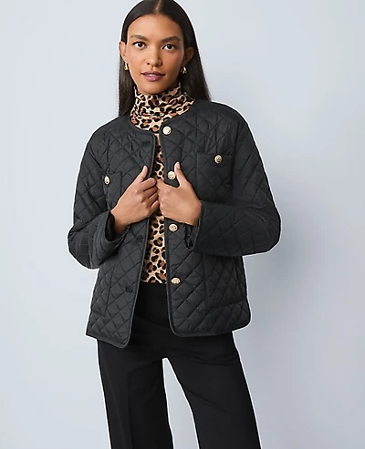 Ann Taylor Petite Weekend Quilted Jacket Women's