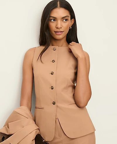 Ann Taylor Boatneck Vest Women's
