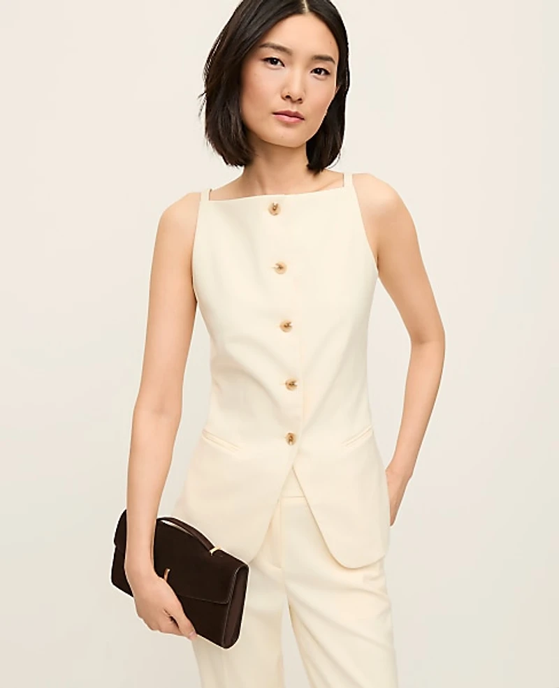Ann Taylor Boatneck Vest Women's