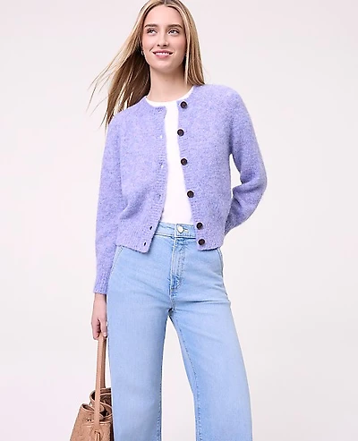 Ann Taylor Weekend Cozy Crew Neck Cardigan Women's