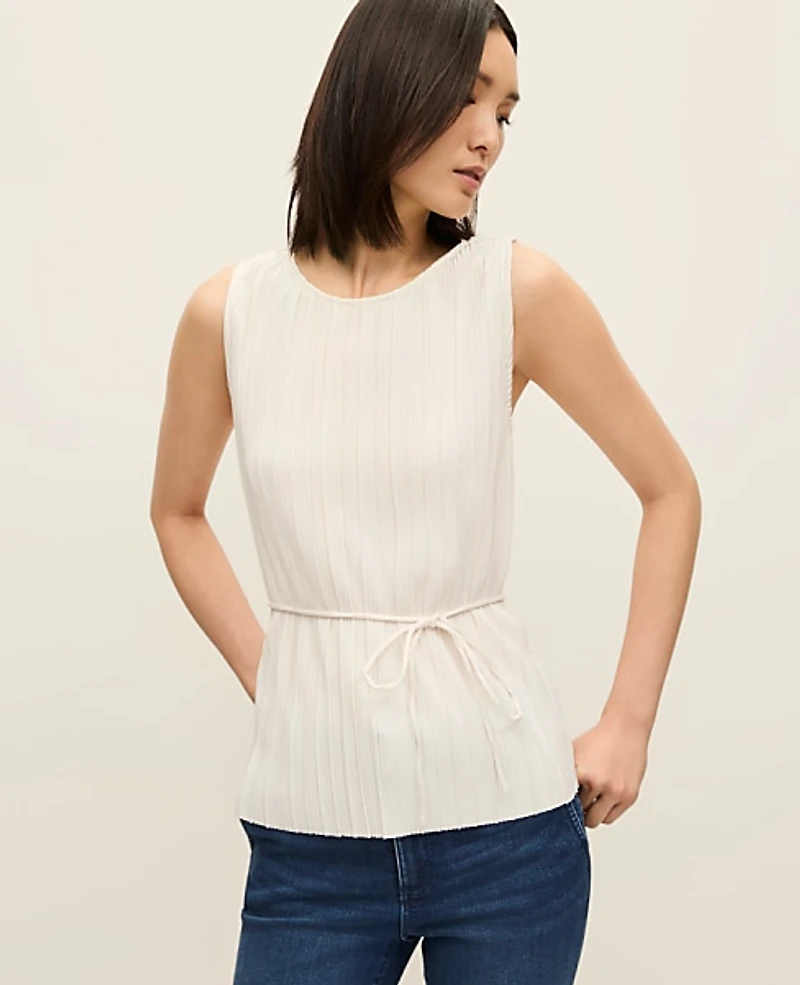Ann Taylor Pleated Halter Top Women's