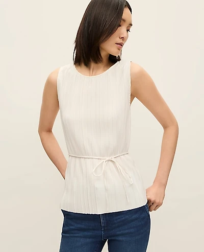 Ann Taylor Pleated Halter Top Women's