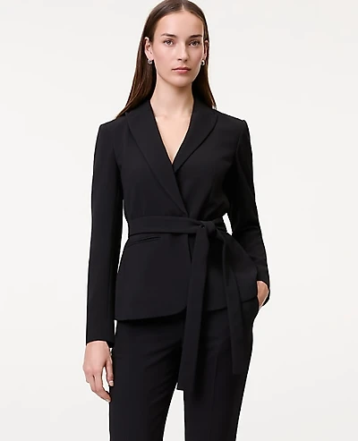 Ann Taylor The Belted Blazer Fluid Crepe Women's