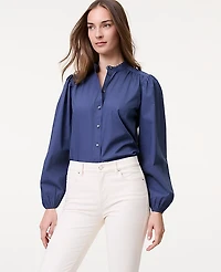 Ann Taylor Weekend Embroidered Collar Blouse Women's