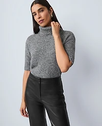 Ann Taylor Petite Turtleneck Elbow Sleeve Sweater T-Shirt Women's