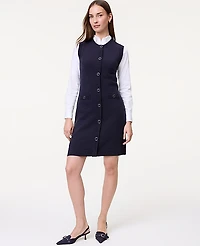 Ann Taylor Button Sweater Dress Night Sky Women's