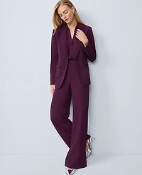 Ann Taylor The Petite Wide-Leg Pant Fluid Crepe Winter Bloom Women's