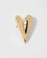 Ann Taylor Metal Heart Brooch Women's
