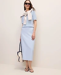 Ann Taylor The Clean Midi Skirt Linen Blend Women's