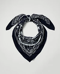 Ann Taylor Chain Link Print Square Scarf Night Sky Women's