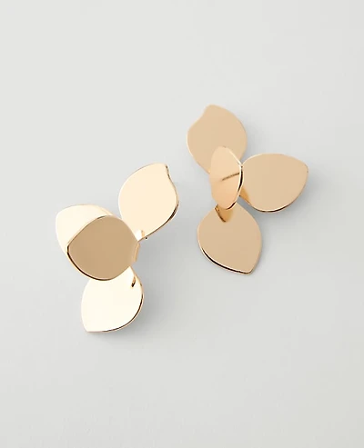 Ann Taylor Petal Drop Earrings Goldtone Women's