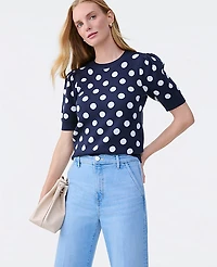 Ann Taylor Dotted Sweater T-Shirt Night Sky Women's