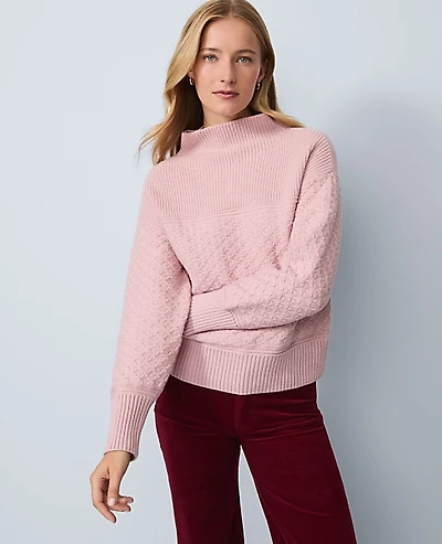 Ann Taylor Weekend Mixed Stitch Sweater Women's