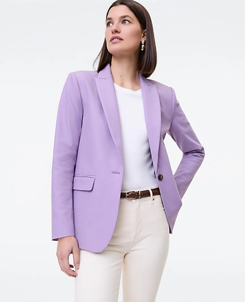 Ann Taylor The Longline Blazer Bi-Stretch Twill Women's