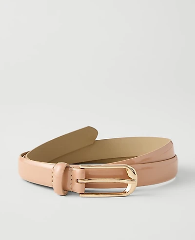 Ann Taylor Patent Oval Buckle Belt Size XL Sandblast Women's