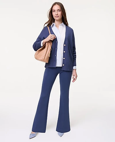 Ann Taylor Weekend Boot Pant CloudPlush Subdued Navy Women's