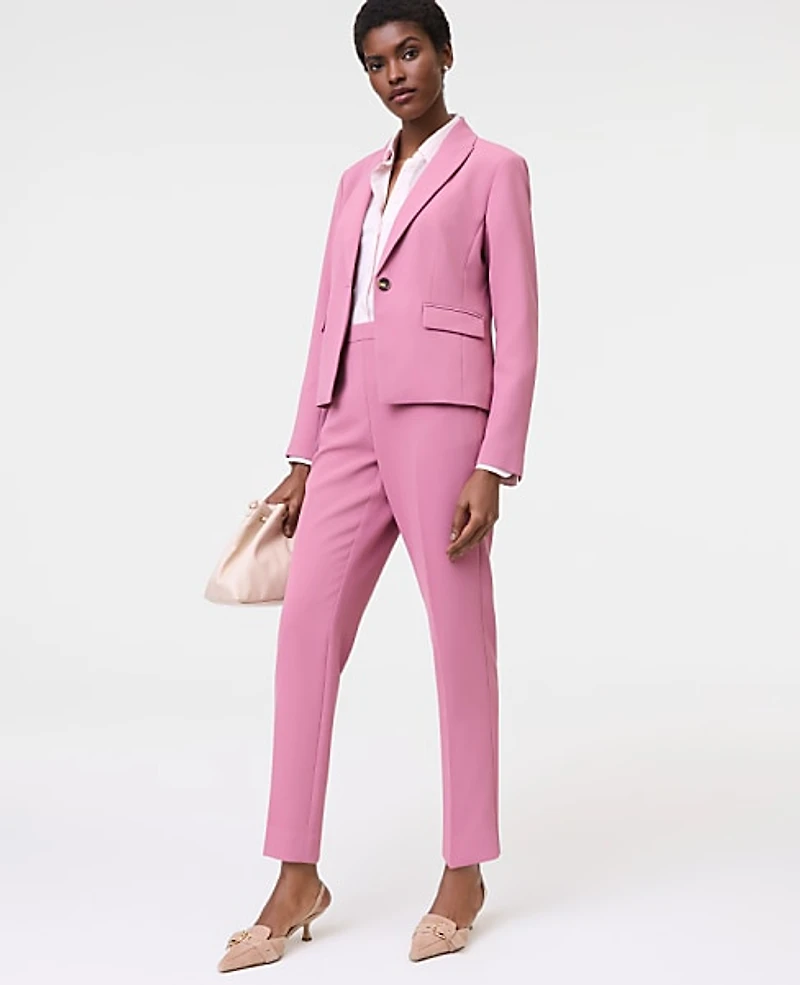 Ann Taylor The Relaxed Ankle Pant in Fluid Crepe Size 6 Smokey Rose Women's