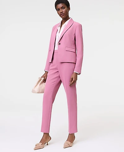 Ann Taylor The Relaxed Ankle Pant in Fluid Crepe Size 6 Smokey Rose Women's