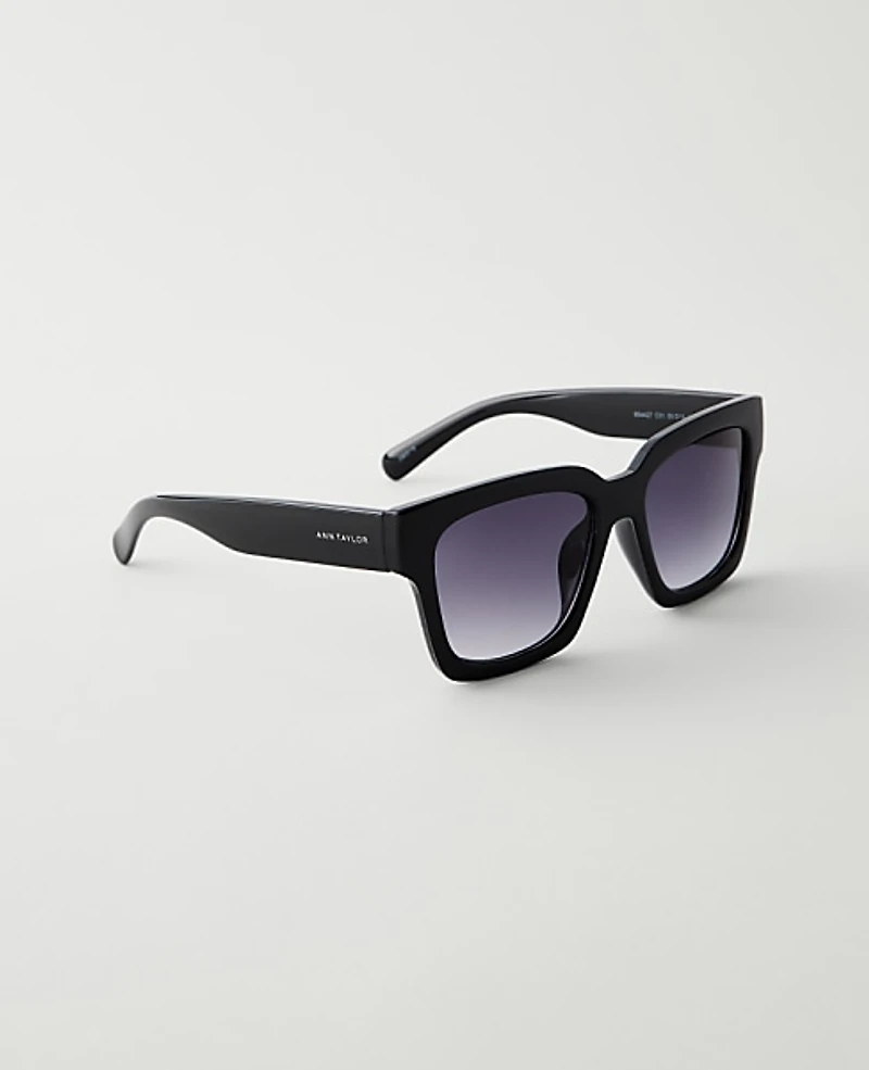 Ann Taylor Oversized Curved Square Sunglasses Women's