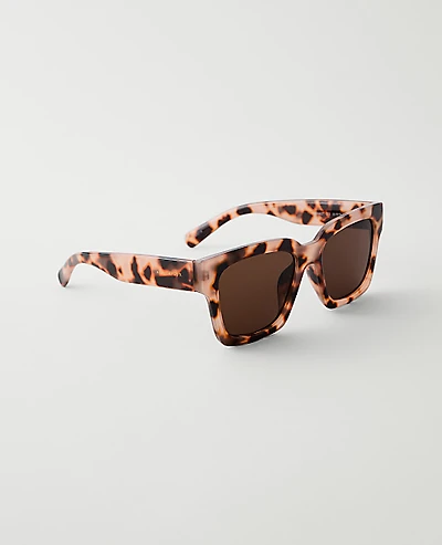 Ann Taylor Oversized Curved Square Sunglasses Women's