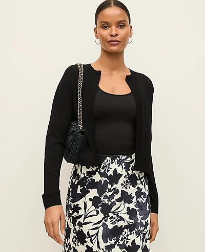 Ann Taylor Open Crop Cardigan Women's